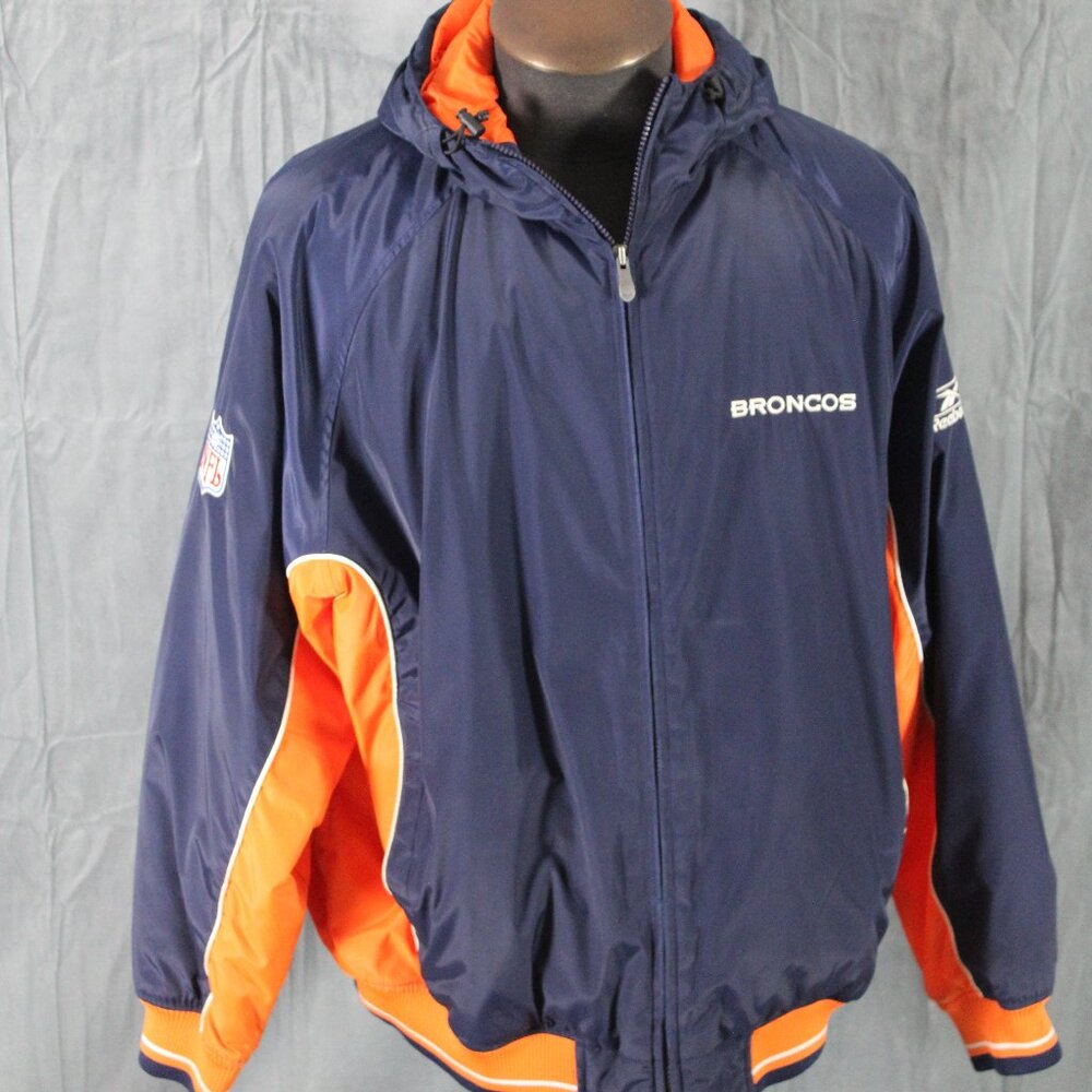 Denver Broncos Jacket (Retro) - Winter Parka by Reebok - Men's Large